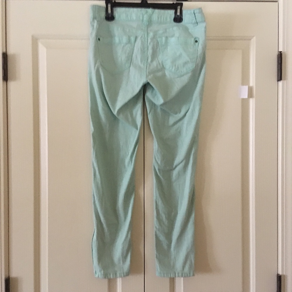 ✨Mint Green JOLT Skinny Jeans with Ankle Zippers - Picture 3 of 4
